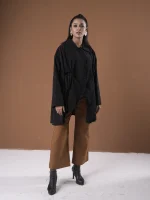 S1-BLACK TOP WITH RUFFLED POCKET - Image 2