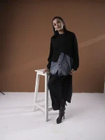 S1-DENIM 2LAYERED SWEATER - Image 8