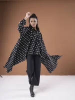S1-POLKA DOR BATWING SHIRT