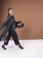 S1-POLKA DOR BATWING SHIRT - Image 4